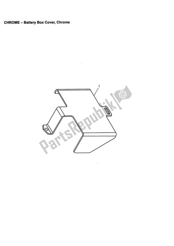 All parts for the Battery Box Cover, Chrome of the Triumph America Carburettor 790 2002 - 2007